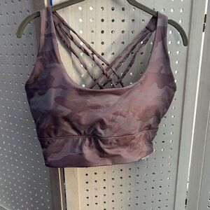 Crisscross Back Camouflage Sports Bra